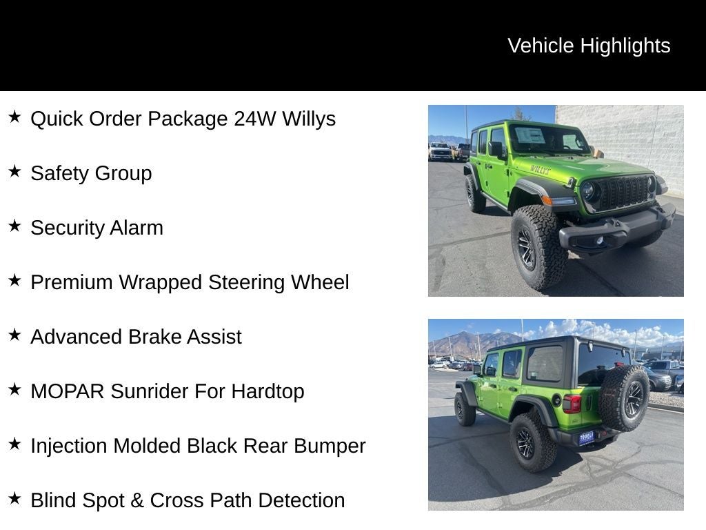 2025 Jeep Wrangler WRANGLER 4-DOOR WILLYS
