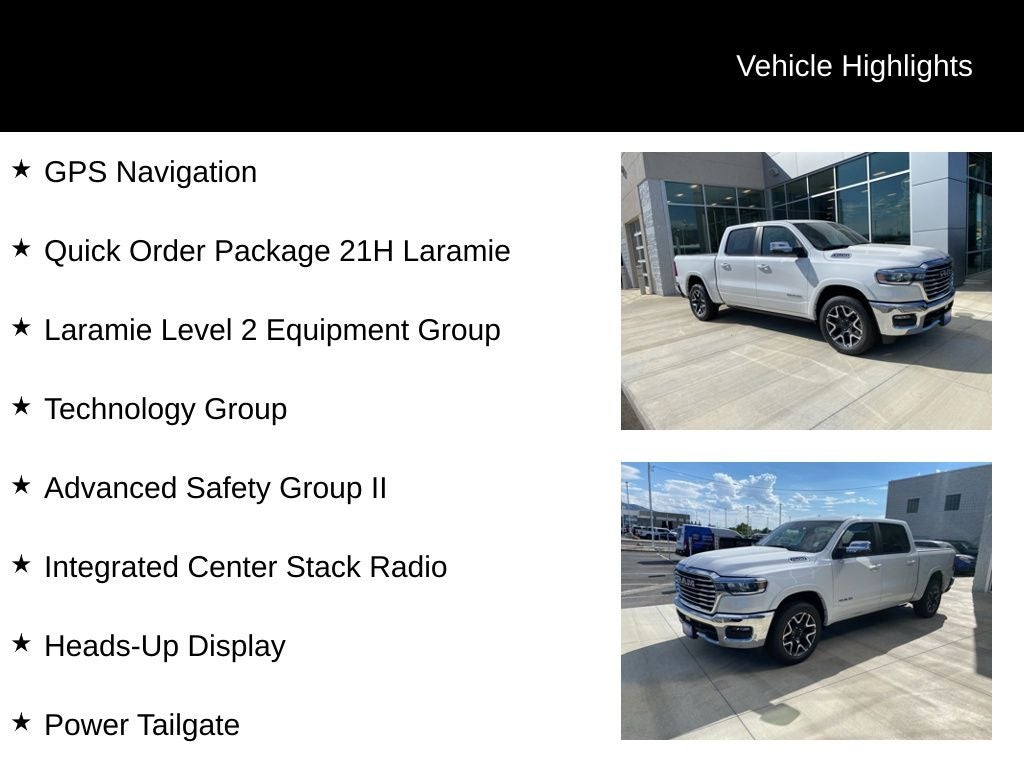 2026 RAM Ram 1500 RAM 1500 LARAMIE CREW CAB 4X4 5'7' BOX
