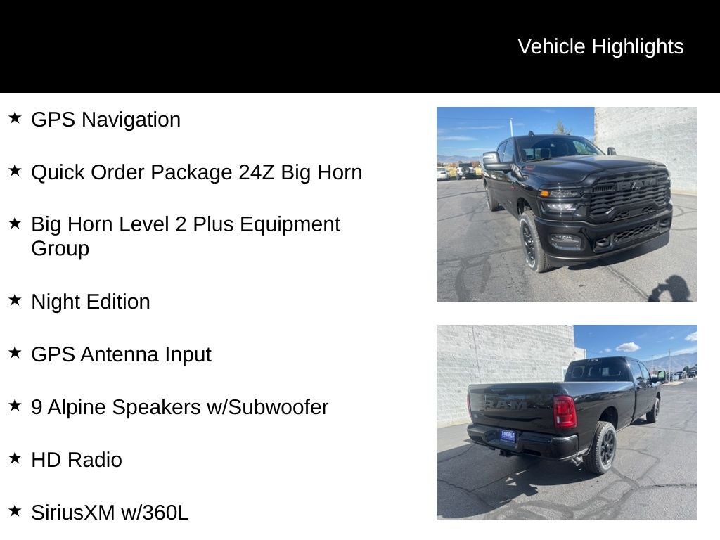2026 RAM Ram 3500 RAM 3500 BIG HORN CREW CAB 4X4 8' BOX
