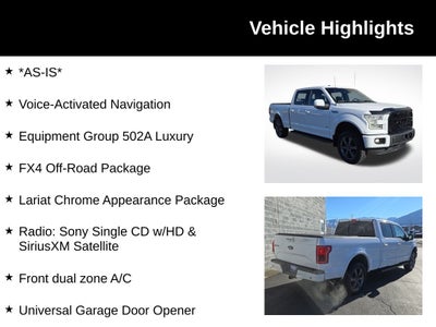 2015 Ford F-150 Lariat + Max Trailer Tow Package + FX4 Off-Road Package