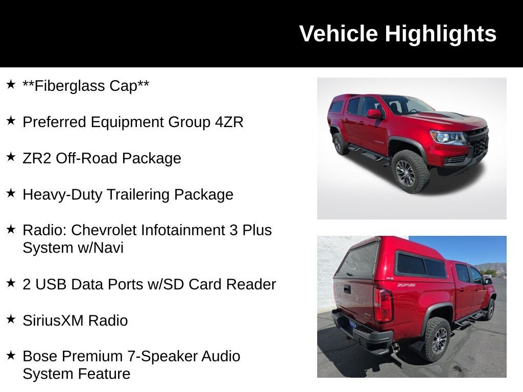 2021 Chevrolet Colorado ZR2 + Infotainment Package + Bose Package