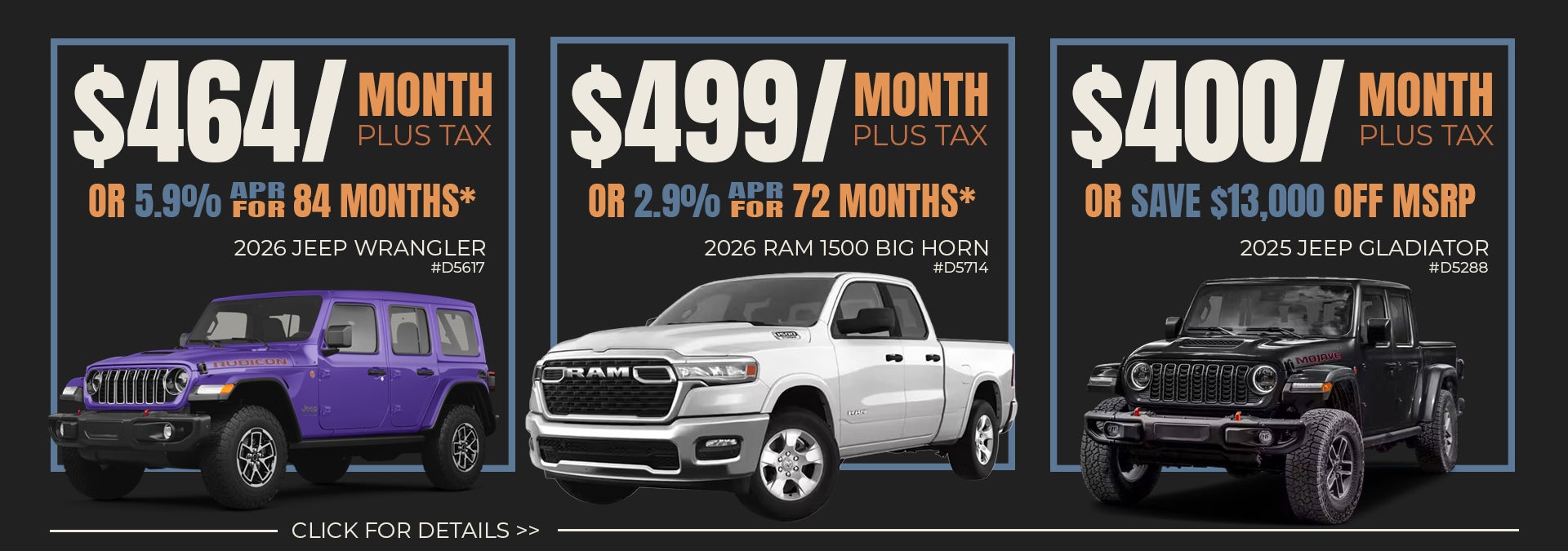 Lease Deals on New Jeep and Ram at Tooele Motor Company