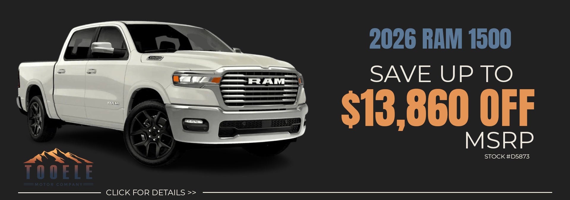 Save up to $13,860 on 2026 Ram 1500 in Tooele UT